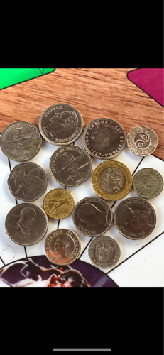 Set De 14 Monedas Antiguas De Diferentes Países