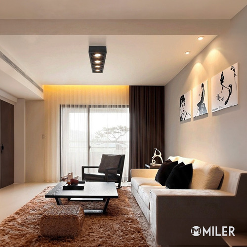Lampara Led Ar111 13w Negra Luz Fria Alic Luz Blanco Frío