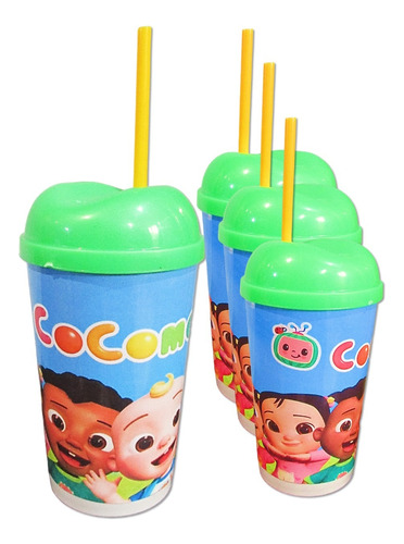 Vaso Pitillo  Botilitos  Sorpresa Cocomelon Decoración