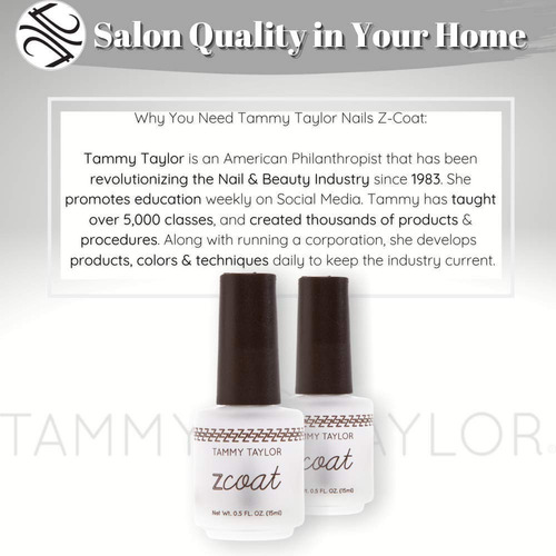 Tammy Taylor Zcoat -capa Superior De Alto Rillo, Seca 30 Seg
