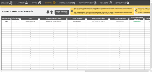 Planilha Controle De Aluguel Imobiliárias