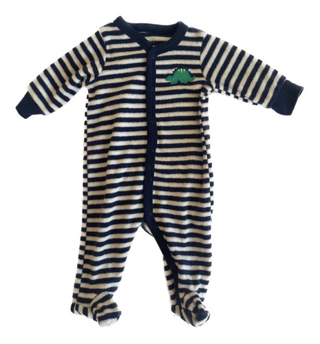 Pijama Mameluco Carters A Rayas Azul T3  Meses