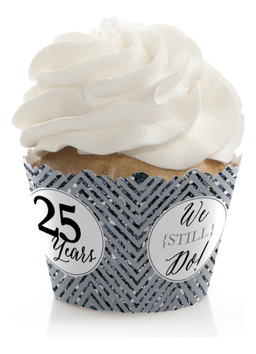 Still Do  25th Aniversario Boda Party Cupcake Wrappers