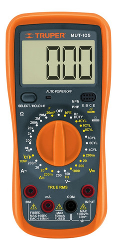 Multimetro Digital Rms Mantenimiento Automotriz Truper 10403