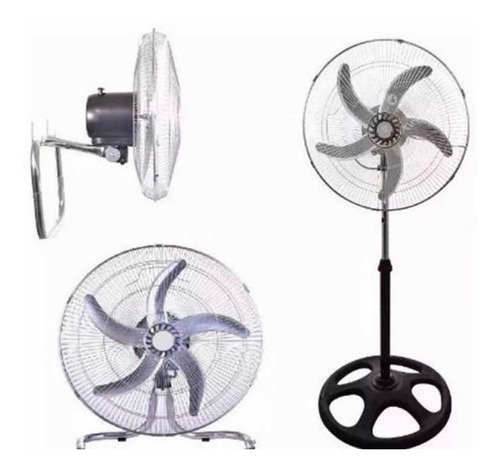 Ventilador (3 En 1, Pedestal, Pared, Piso) Metalico 5 Aspas