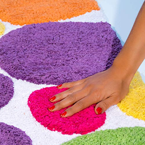 Alfombra De Baño Multicolor Arcoíris 61 X 91 Cm