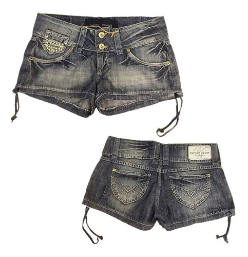 Bermuda Short Juvenil Feminina Jeans Sarja Curta Adulto