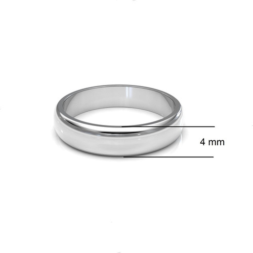 Imagen 3 de 10 de Argolla De Plata 925 De 4mm De Matrimonio Agálea Joyería