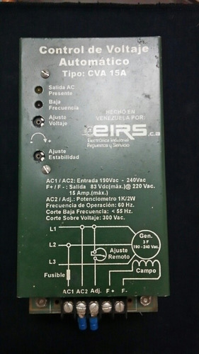 Control De Voltaje Automático,  Tipo: Cva 15a