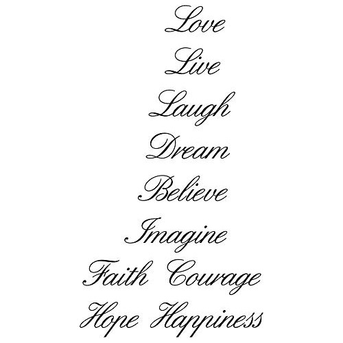 Love Live Laugh Dream Believe Imagine Faith Courage Hop...