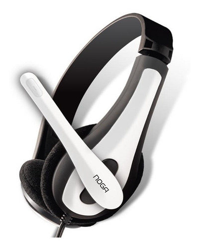 Auricular Noga Ngv-400 Headset Microfono Pc Vincha Blanco
