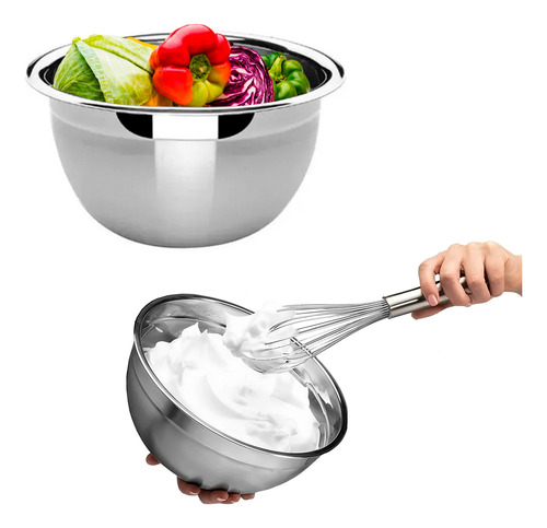 Tazon Acero Inoxidable Bowl Cocina Para Mezclar Batir 28cm