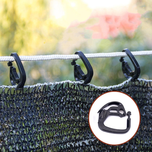 Cp, 50 Piezas Soporte Clips Red Sombra Al Aire Libre