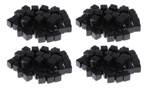 200x D6 Black Set Para D&d Rpg Party Playing