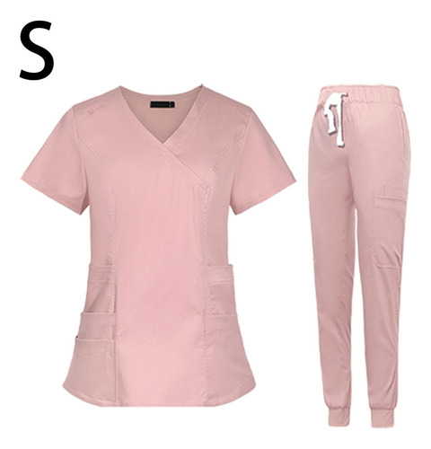 Mujeres Enfermera Uniforme De Enfermería Top Y Pantalones V