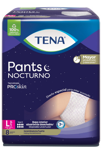 Panal Tena Pants Nocturno L    Bolsa - Und a $6462