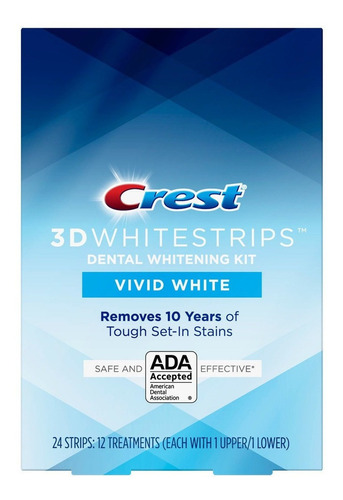 Kit De 24 Tiras Para Blanqueamiento Dental Crest 3d