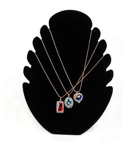 Imagen 2 de 10 de Exhibidor Redondo Tabla L Terciopelo Cadenas Pulsera Joya