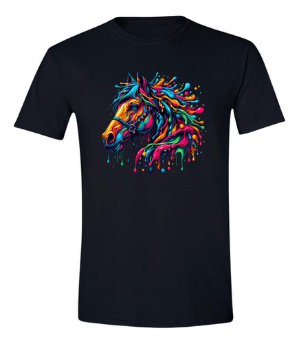 Playera Hombre Caballo Psicodélico 000108n