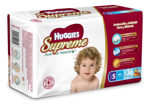 Pañales Huggies Supreme Etapa 5 niños XG