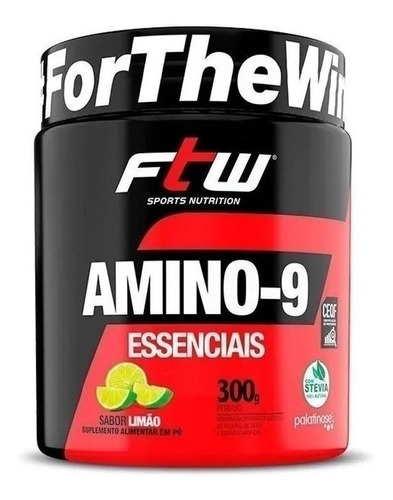 Amino-9 Essenciais 300g - Bcaa + 6 Aminoácidos - Ftw