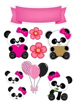 Comprar Topo De Bolo Topper Decoração Urso Panda Mod2  Personaliza