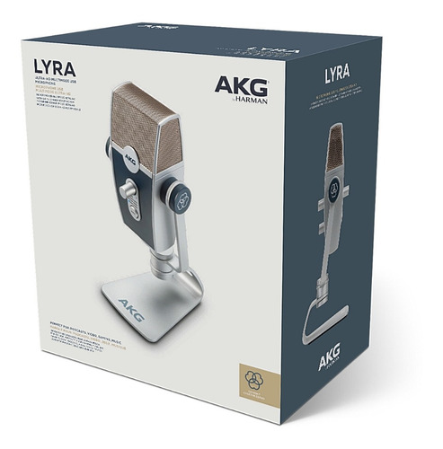 Imagem 6 de 11 de Microfone AKG Lyra condensador estéreo azul/prateado
