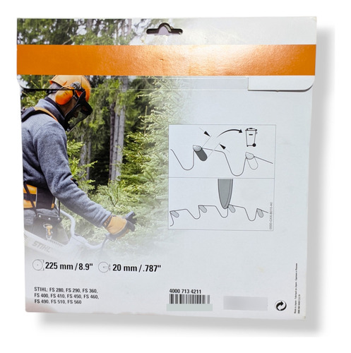 Cuchilla Para Cortadora De Césped Stihl Woodcut 225-36 Circular