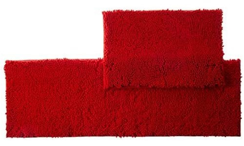 Rug Rojo Para La Cocina Shaggy Chenille Rugs 2 Piezas Fct7j