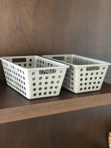 Canasto Caja Organizador Plastico Acanalado Mediano Coza