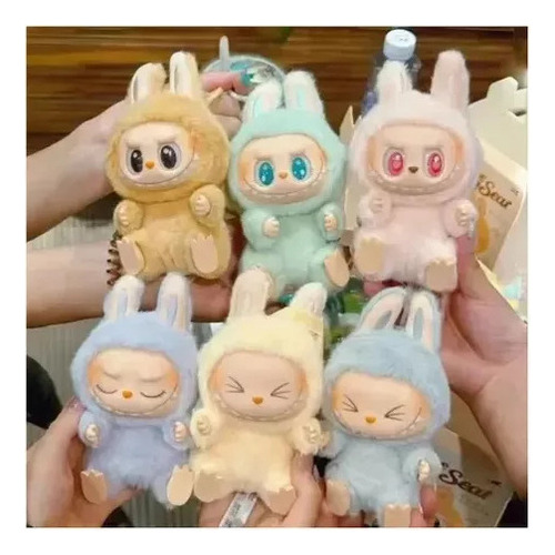 Hui 6 Unidades Labubu Exciting Macaron The Monsters -