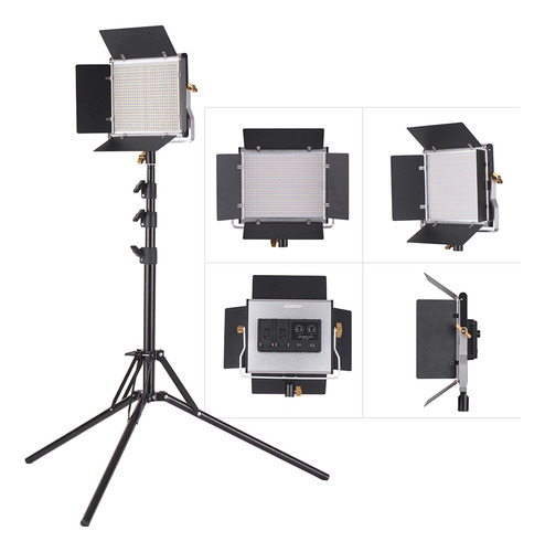 Panel De Lámpara Fotográfica 85+ Led 3200-5600k Cri Stand 78