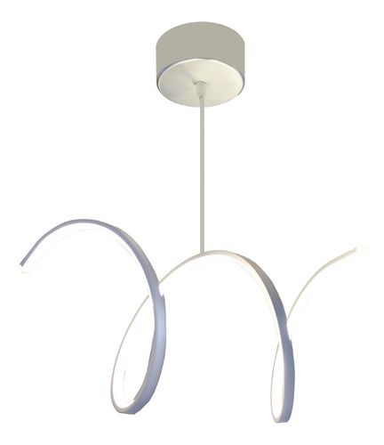 Imagen 3 de 10 de Lampara Colgante Led Rulo 28w Deco Moderno Cocina Hot Sale