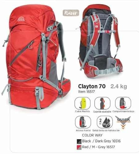 Mochila Mochilero Camping Montaña Doite Clayton 70l Color Rojo