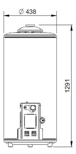 Imagen 2 de 5 de Termotanque A Gas Longvie 110 Litros T3110f