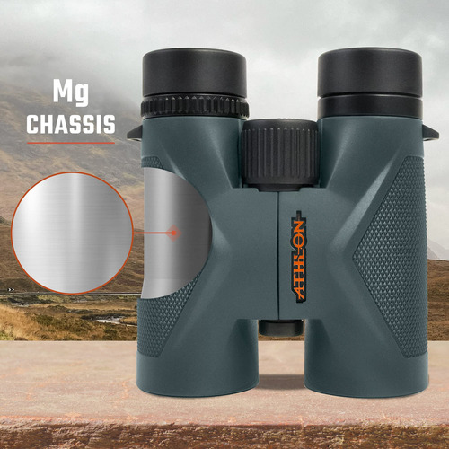 Athlon Optics, Midas, Prismáticos, 8 X 42 Parte Superior D. Color Green