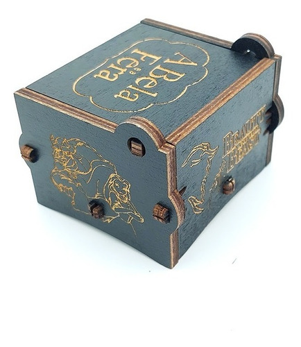 Caja Musical De La Bella Y La Bestia Negra De Cuerda