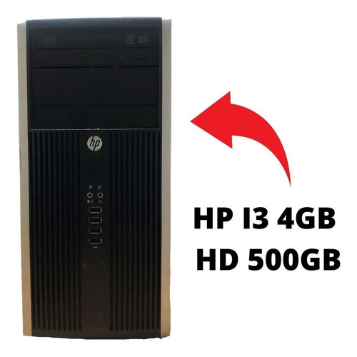 Imagem 1 de 2 de Cpu Pc Torre Hp I3 4gb Hd 500 Gb