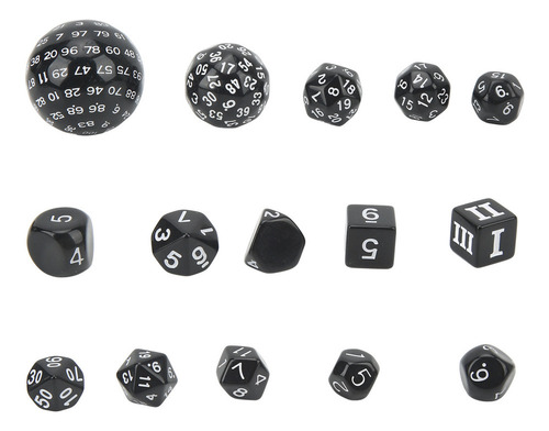 Bestbests Conjunto De Dados Poliédricos 15 Peças Acrílico D3