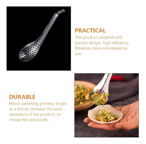 Cucharas Coladoras, 6 Unidades, Cucharas Ranuradas Para Cavi