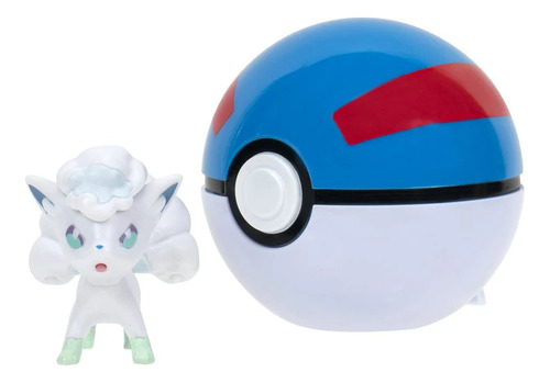 Pokemon Alolan Vulpix Con Pokebola Great Ball Clip N Go