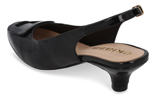 Zapatos Mules Formal Pv36081 Piel Sintetico Correa