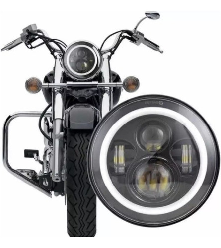 Faro Led Optica 7 Pulgadas Ojo De Angel Moto 12v