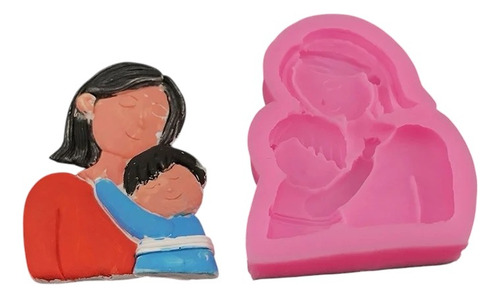 Molde Mamá Hijo Día De La Madre Regalo Resina Yeso