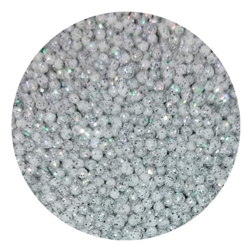 100gr Perla Mini Plateadas Diamantada Para Cupcakes Y Pastel