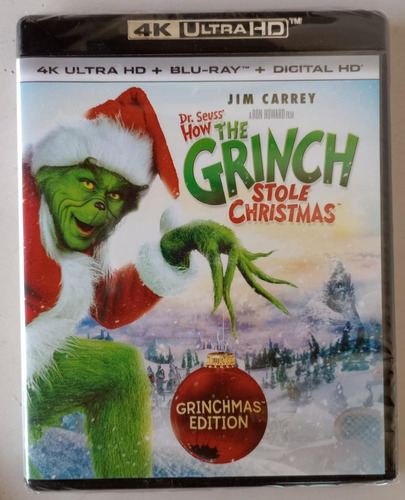 O Grinch 4k Uhd Blu Ray (lacrado Dub/leg) Jim Carrey