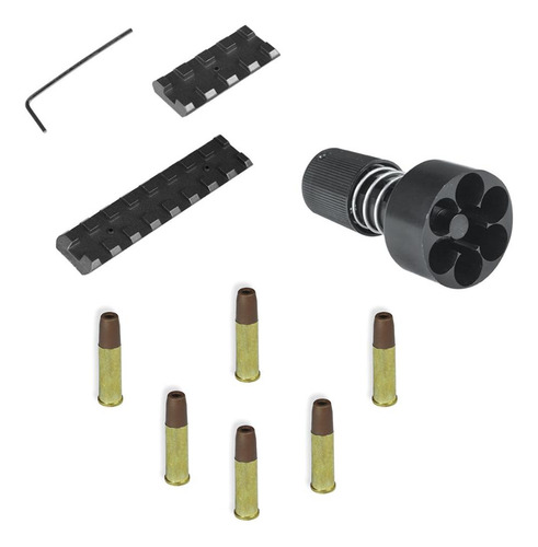 Revólver Airsoft Co2 Rossi 701 + 2k Bbs Velozter + Co2 12g