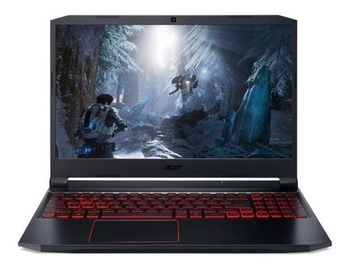 Notebook gamer  Acer Aspire Nitro 5 AN515-55 preta e vermelha 15.6", Intel Core i5 10300H  16GB de RAM 512GB SSD, NVIDIA GeForce GTX 1650 Ti 144 Hz 1920x1080px Windows 10 Home