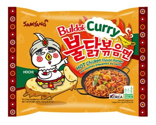 Ramen Coreano Hot Chicken Curry Picante 1 Pieza Importado