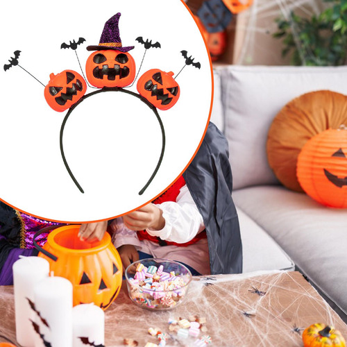 Diadema De Halloween De Calabaza Multiusos Para Decoración